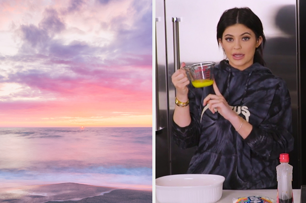 Sunset and Kylie Jenner cooking.