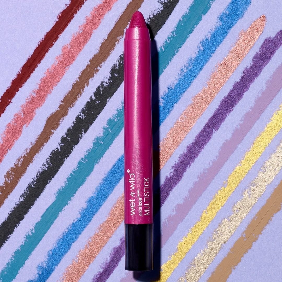 The crayon-like makeup stick in pink
