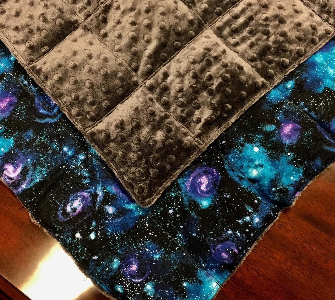 the lap pad with two different textures displayed