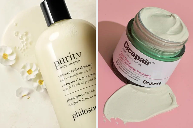 左边是Philosophy Purity做的Simple洁面乳,右边是Dr. Jart+ Cicapair Tiger Grass Color corrected Treatment SPF 30