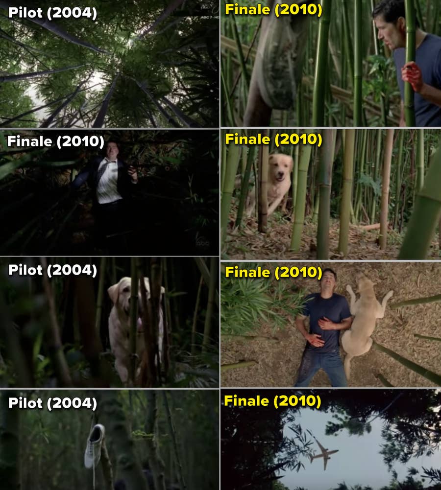 TV Moments, The mirroring of the first scene and the final scene in Lost.