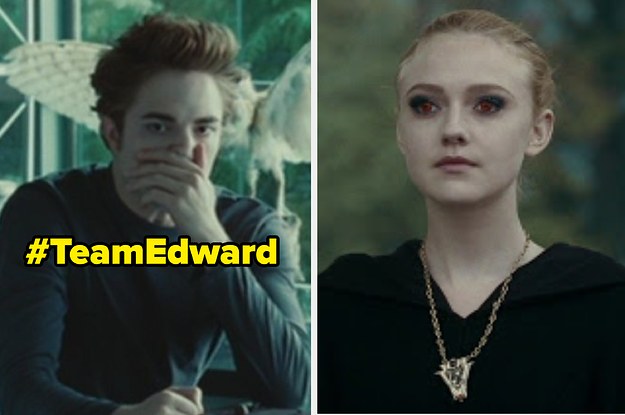 Edward in biology class covering his nose and mouth with his hand in biology class on the left, and jane on the right