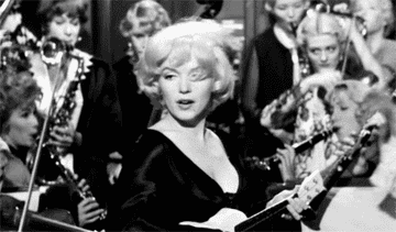 Marilyn Monroe winking in Some Like it Hot