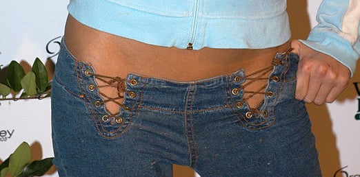 a closeup of the jeans