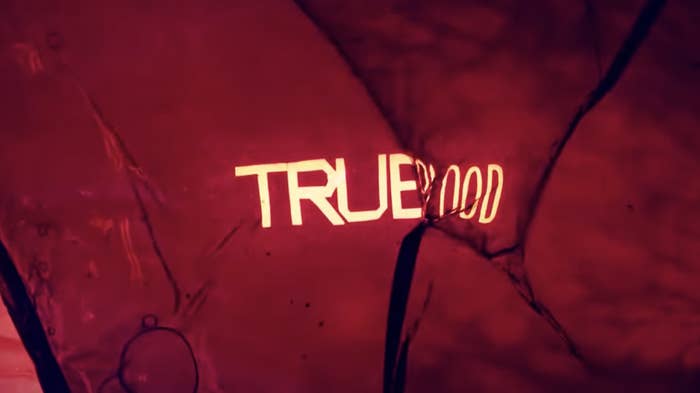 &quot;True Blood&quot; title card — which is closeup blood cells. 