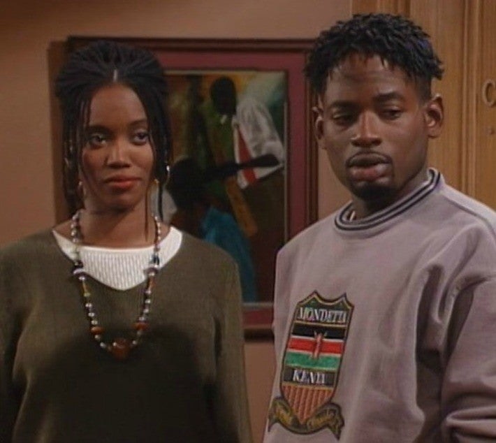 &quot;Living Single&quot; characters Max and Kyle looking in the same direction