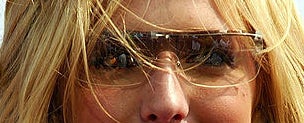 A closeup of the sunglasses