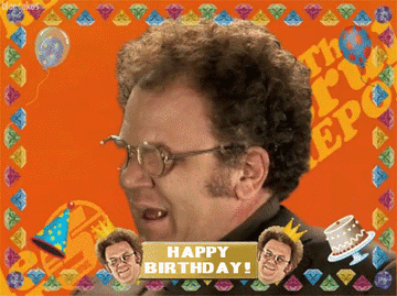 A GIF of Dr. Steve Brule that says &quot;Happy Birthday&quot;