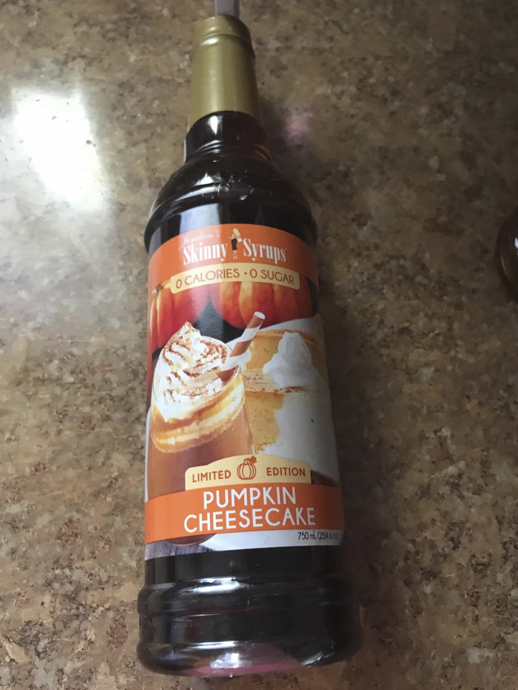 the pumpkin cheesecake syrup bottl