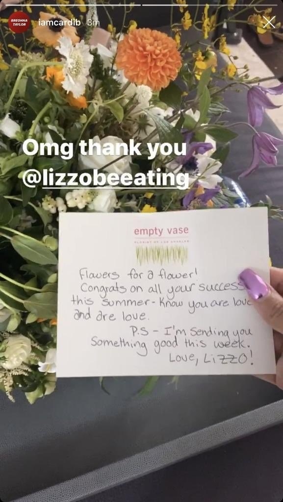 Lizzo Sends Cardi B Flowers Following Divorce Reports