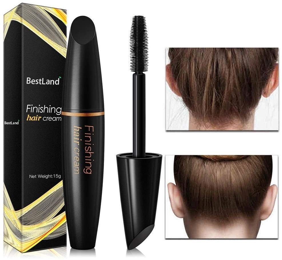 The hair finishing stick cleans up flyaways and loose hairs for updos