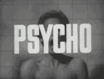 GIF of Janet Leigh in the famous shower scene from Psycho
