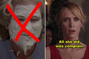 Side-by-side of Mrs. Doubtfire and Annie from "Bridesmaids"