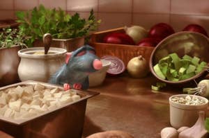 Remy from "Ratatouille" surrounded in spices