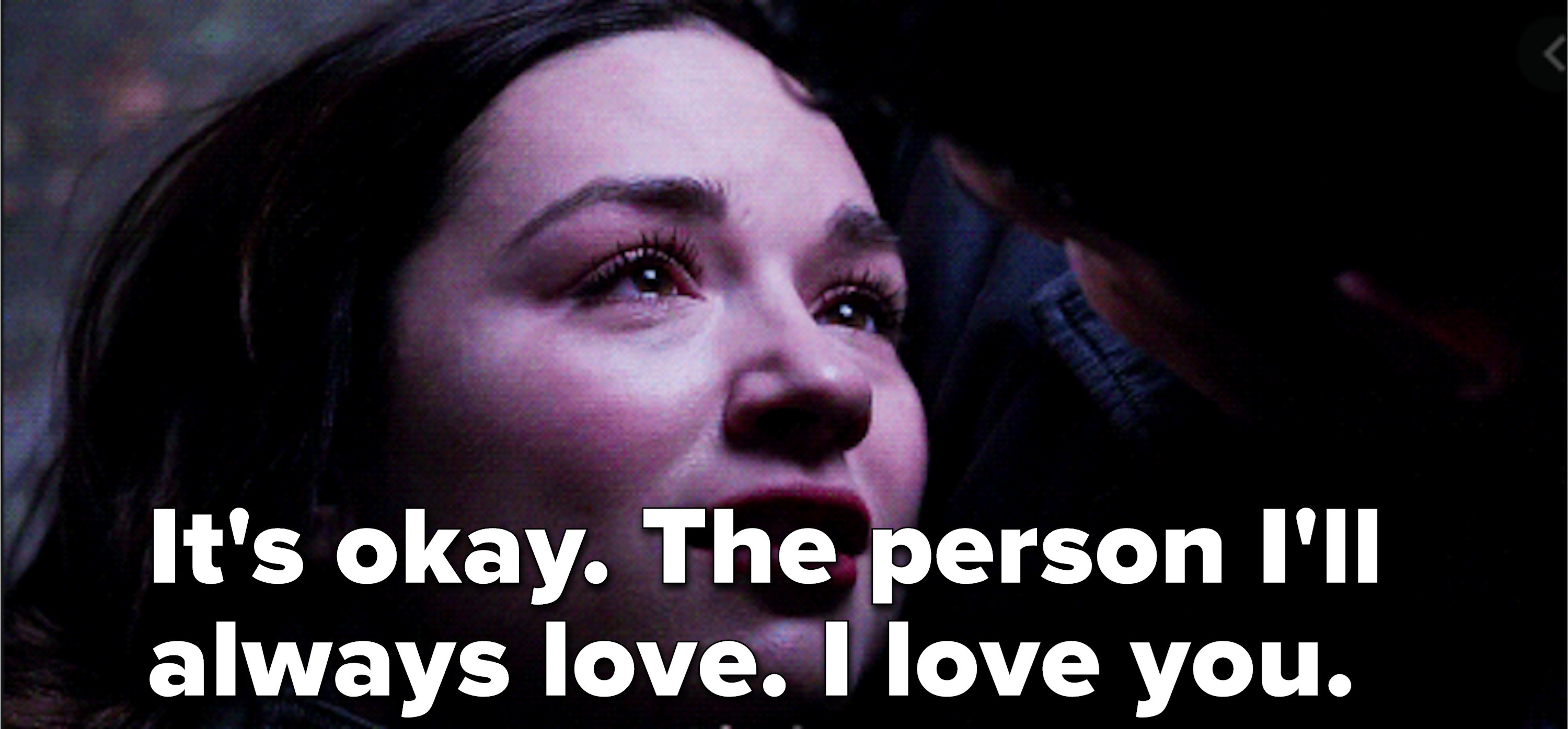 Allison to Scott as she dies in his arms: &quot;It&#x27;s okay. The person I&#x27;ll always love. I love you.&quot;