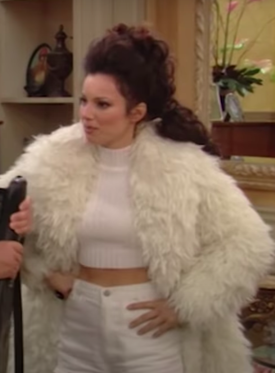 Fran fine white fur coat Clearance