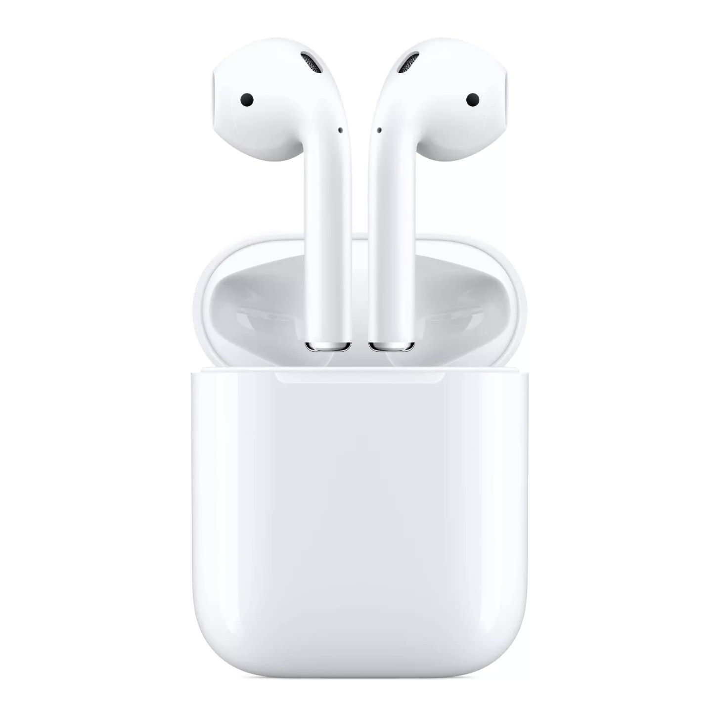 White Apple Air Pods outside of the charging case