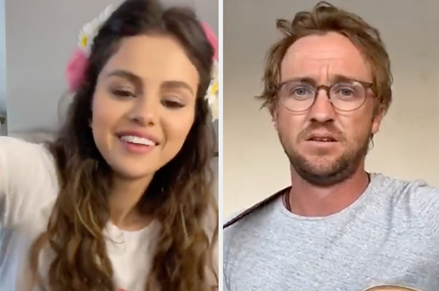 Selena Gomez dancing and Tom Felton singing "Hamilton"