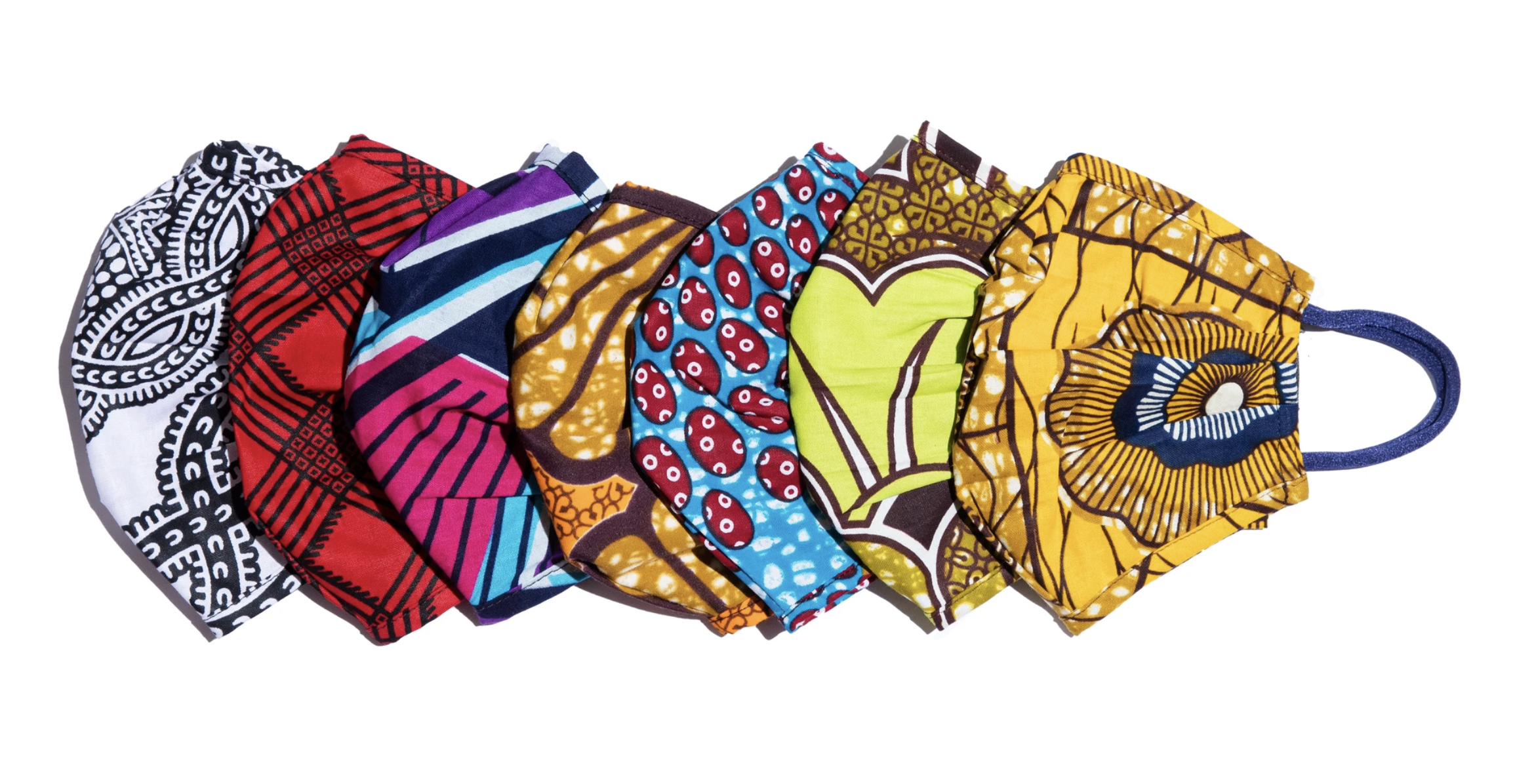 Masks in various colorful prints 