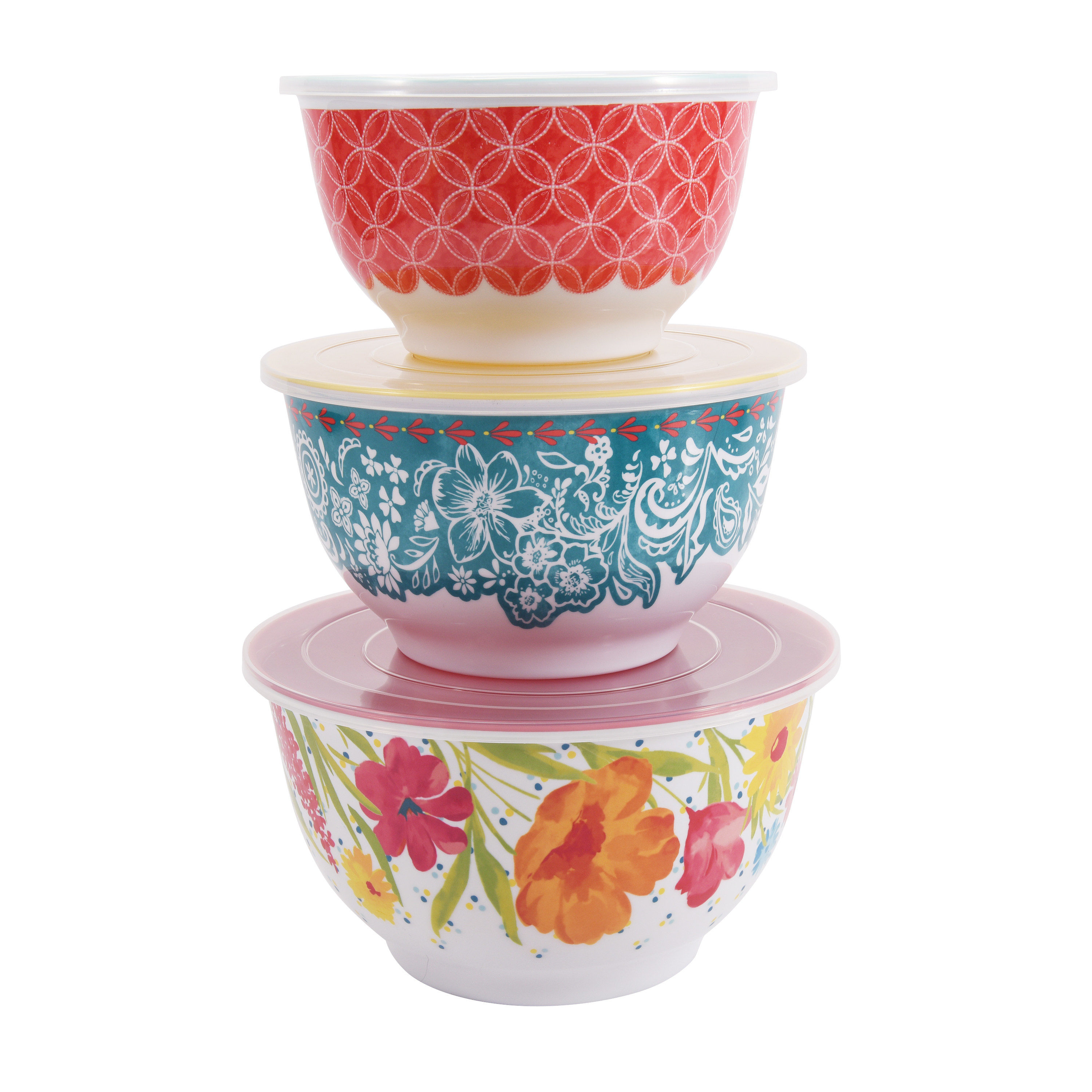 The three floral bowls 
