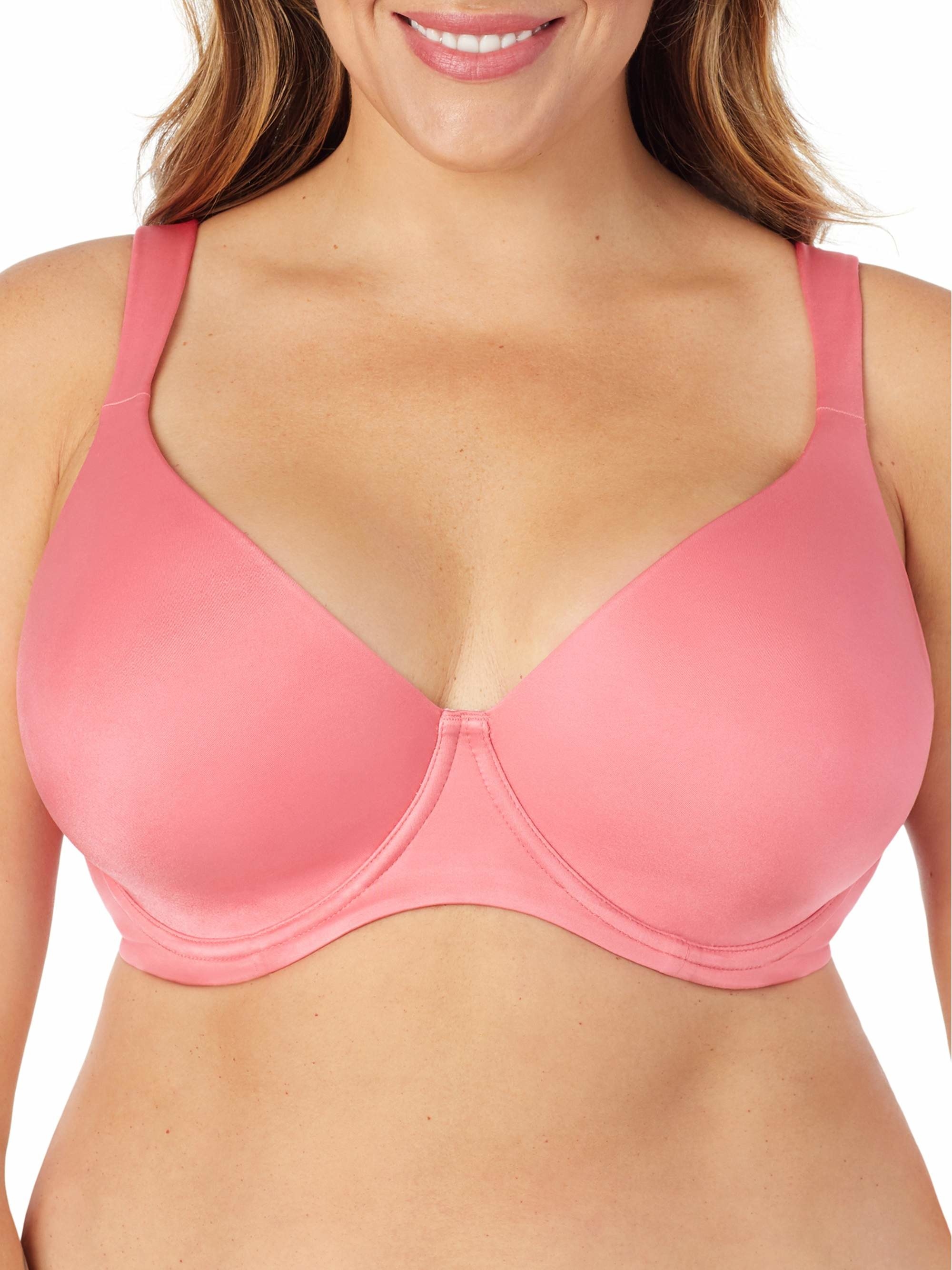 Model wearing the pink sapphire bra