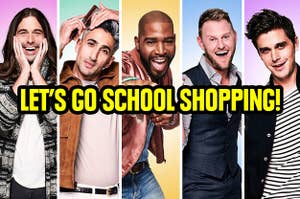 The cast of queer preparing to go school shopping