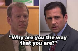images of Toby and Michael from The Office