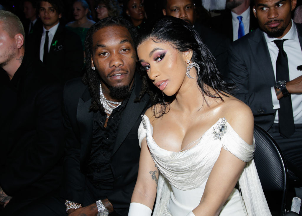 Cardi and Offset at the 61st Grammy Awards