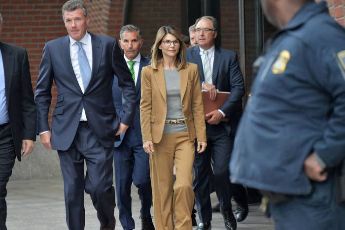 Lori arriving at the courthouse in 2019