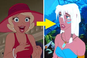 Charlotte from Princess and the Frog and Kida from Atlantis the lost empire