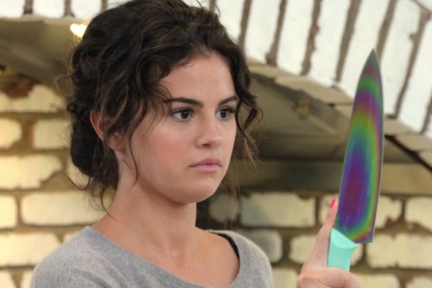 Selena Gomez's rainbow knives are on sale at