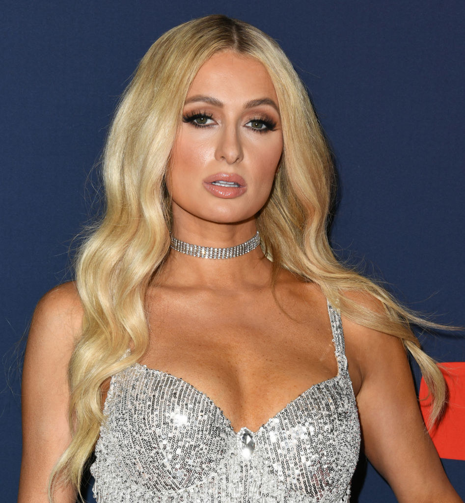 Paris Hilton poses at a Hollywood event