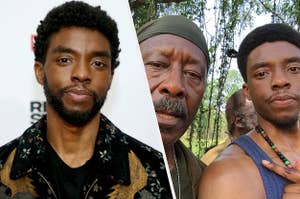 Side by side of Chadwick Boseman and Clarke Peters