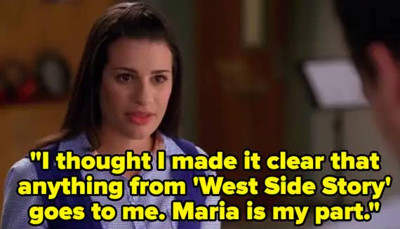 Rachel says the part of Maria from "West Side Story" belongs to her