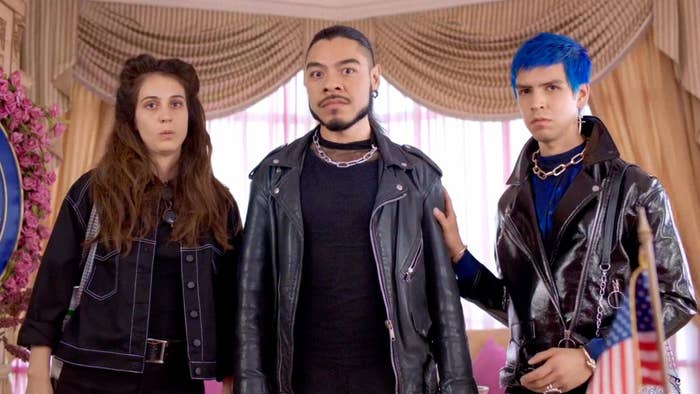 Ursula, Renaldo, and Andres in Los Espookys
