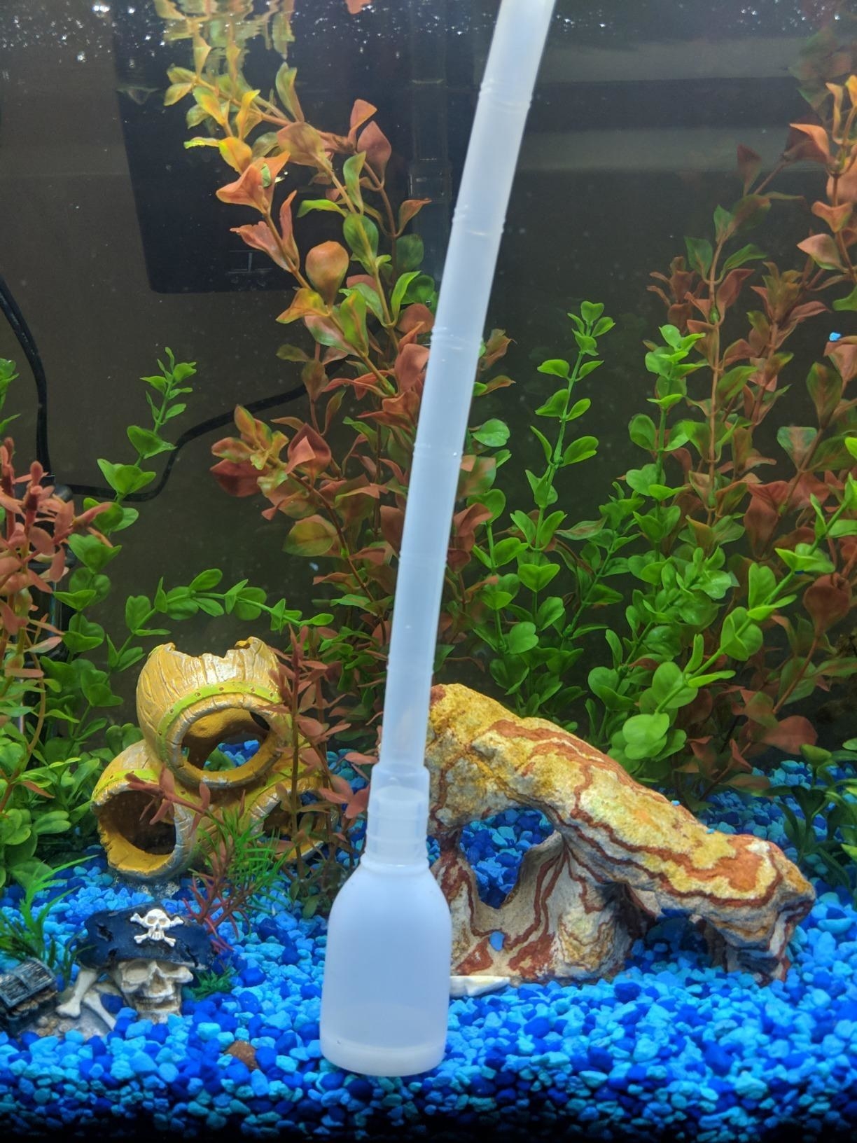 Nano Aquarium Fish Tank with Aquarium Landscaping Ceramic pellets led Aquarium Light and Aquarium Fish Tank Filter 
