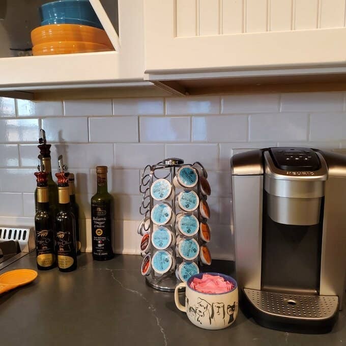 Reviewer&#x27;s picture of the Keurig carousel holding the K-cups 