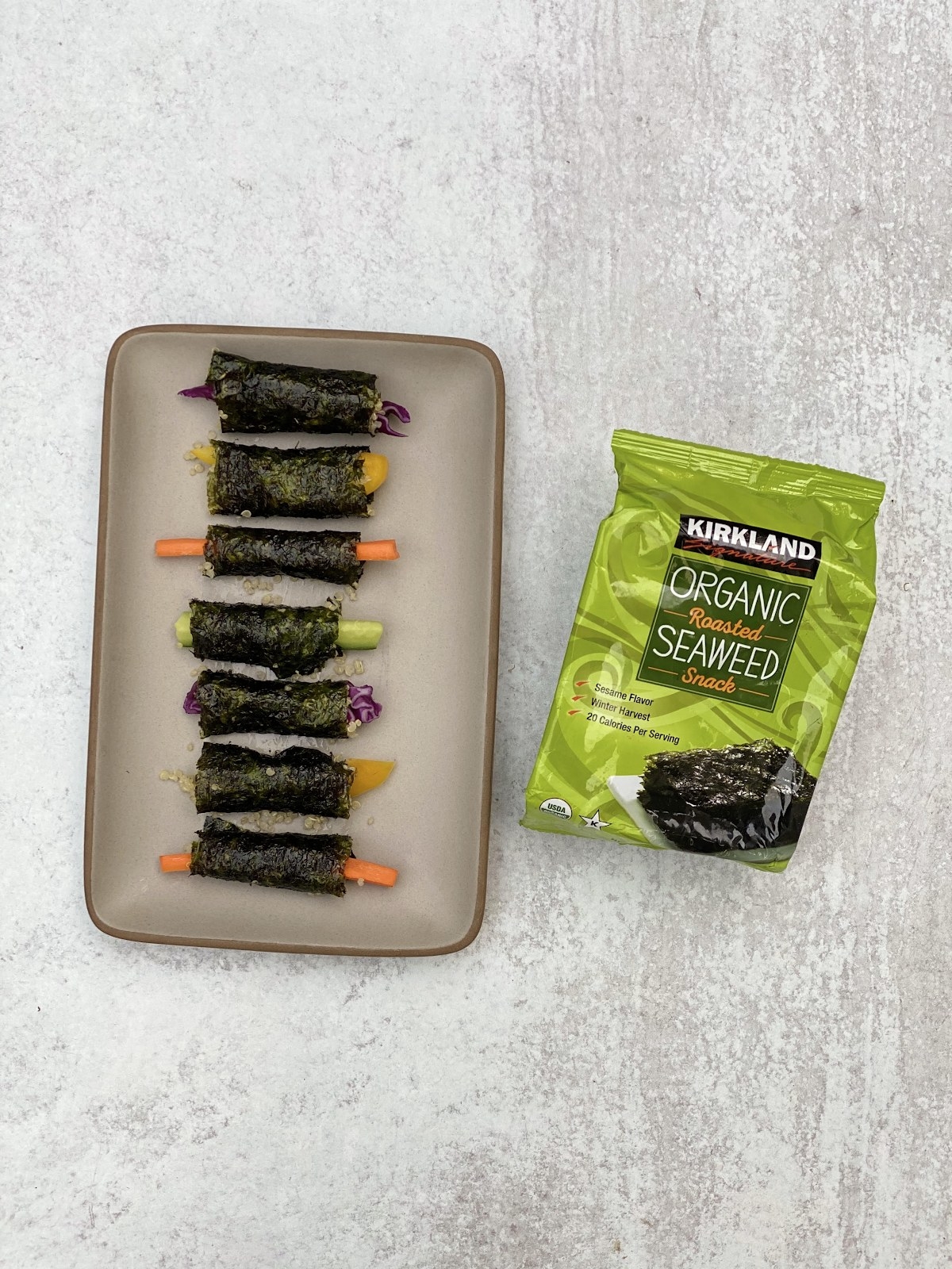 Seaweed Snack Quinoa Veg Wraps