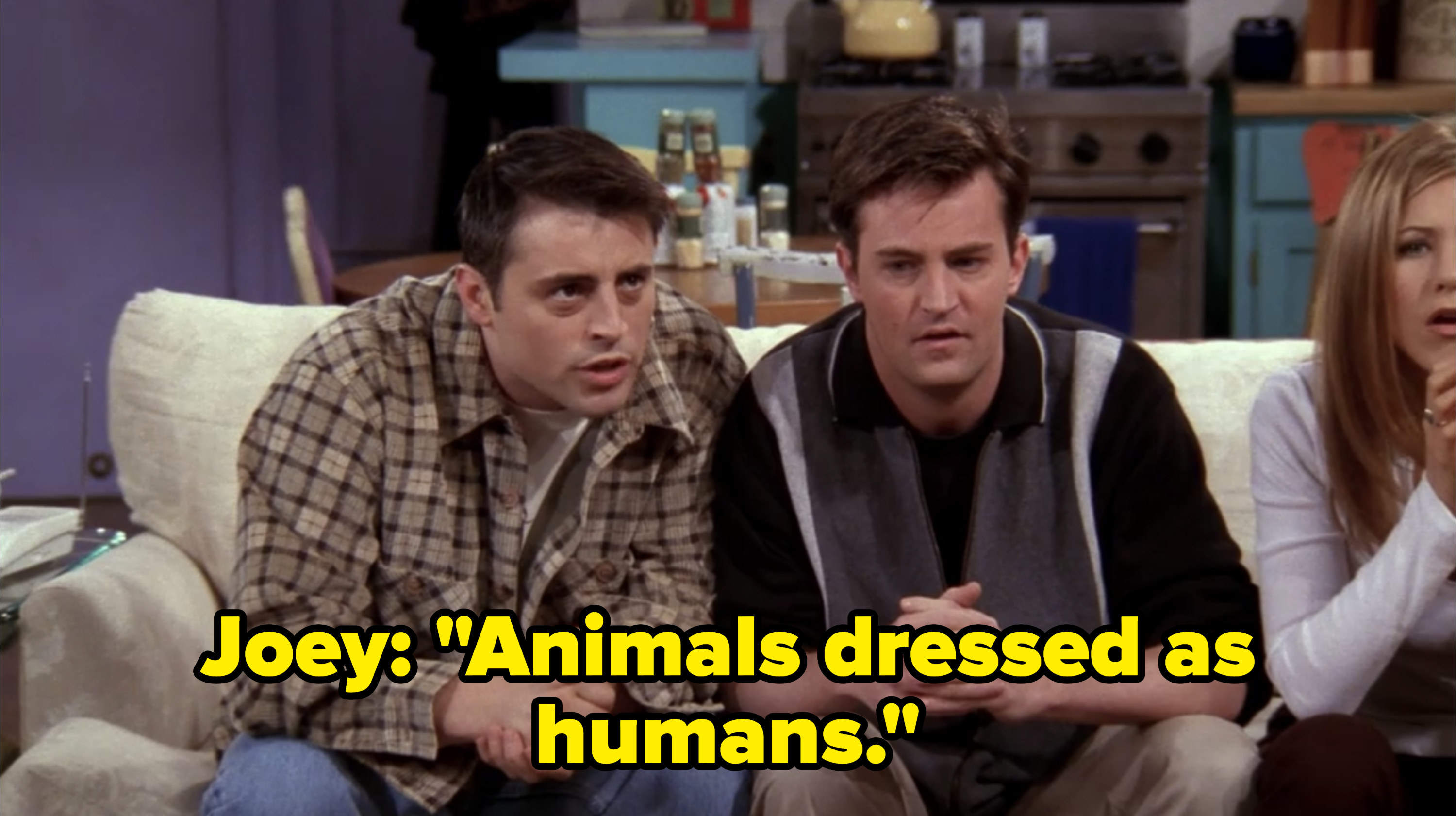 Joey says &quot;Animals dressed as humans&quot;