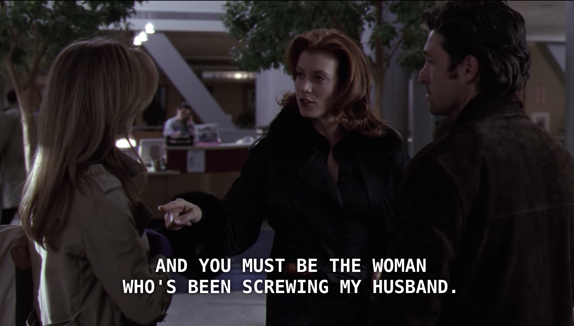 Addison telling Meredith that she&#x27;s screwing her husband. 
