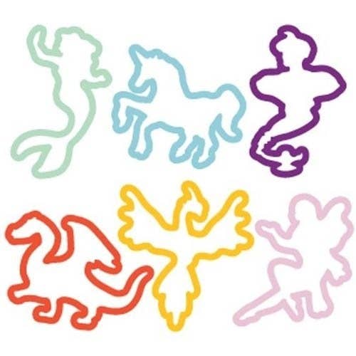 Mythical creature silly bandz in multiple colors