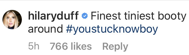 Screenshot of the Instagram comment