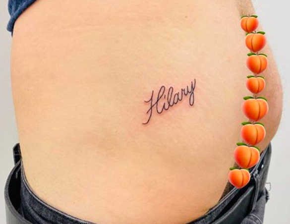 A Hilary tattoo on Matthew Koma&#x27;s butt