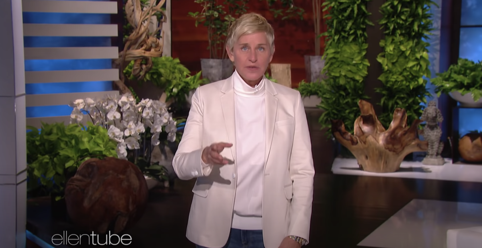 Ellen giving her apology monologue