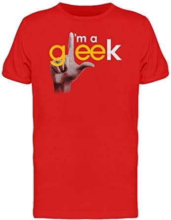 Red t-shirt that says &quot;I&#x27;m a gleek&quot; 