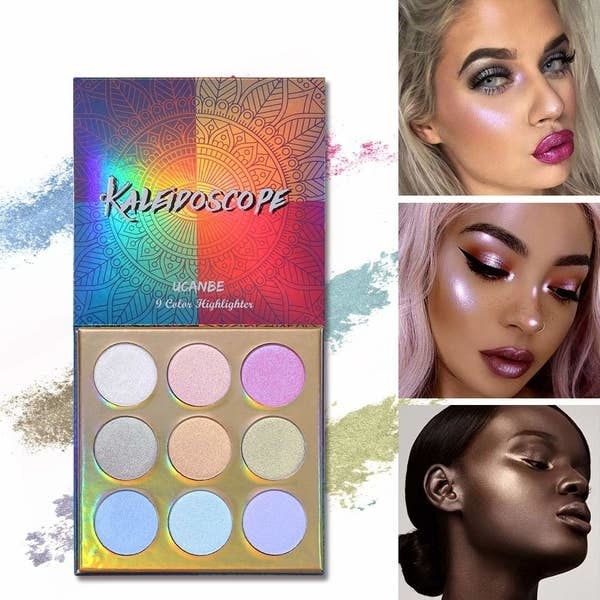 The palette and 3 models demonstrating the shades.