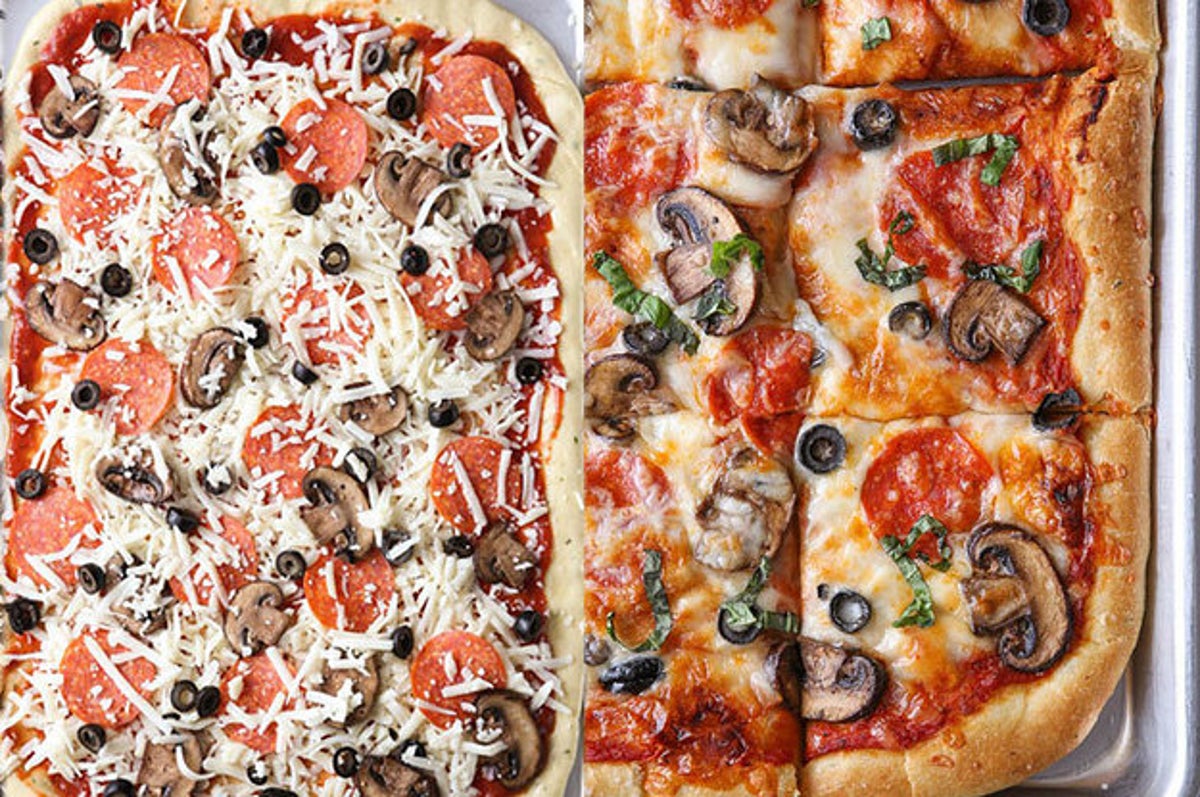 30-Minute Sheet Pan Pizza - A Beautiful Mess