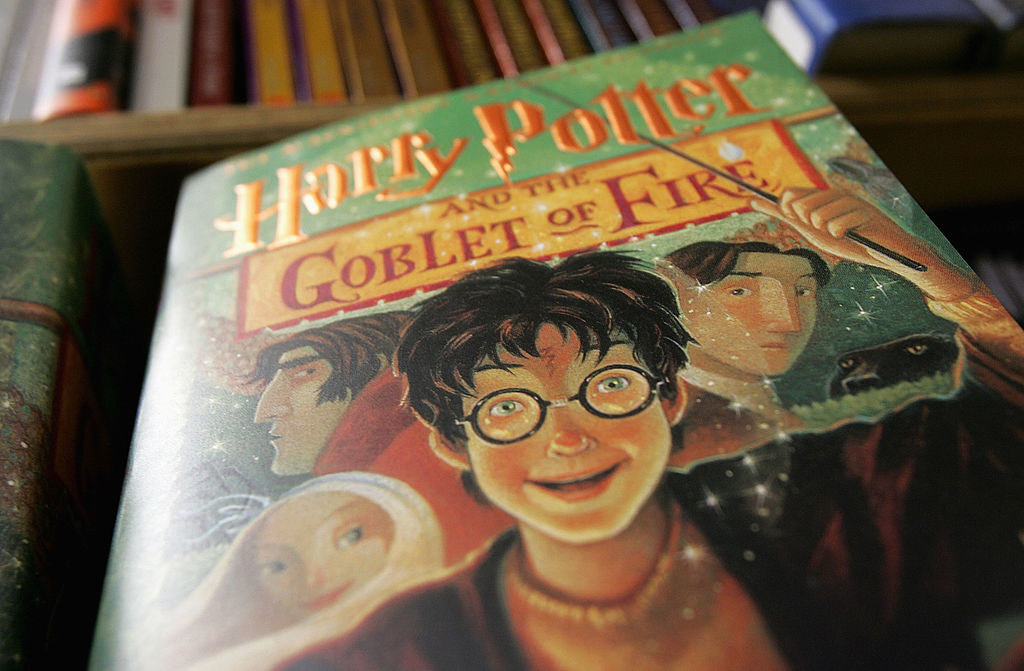 Close-up of a copy of &quot;Harry Potter and the Goblet of Fire&quot;