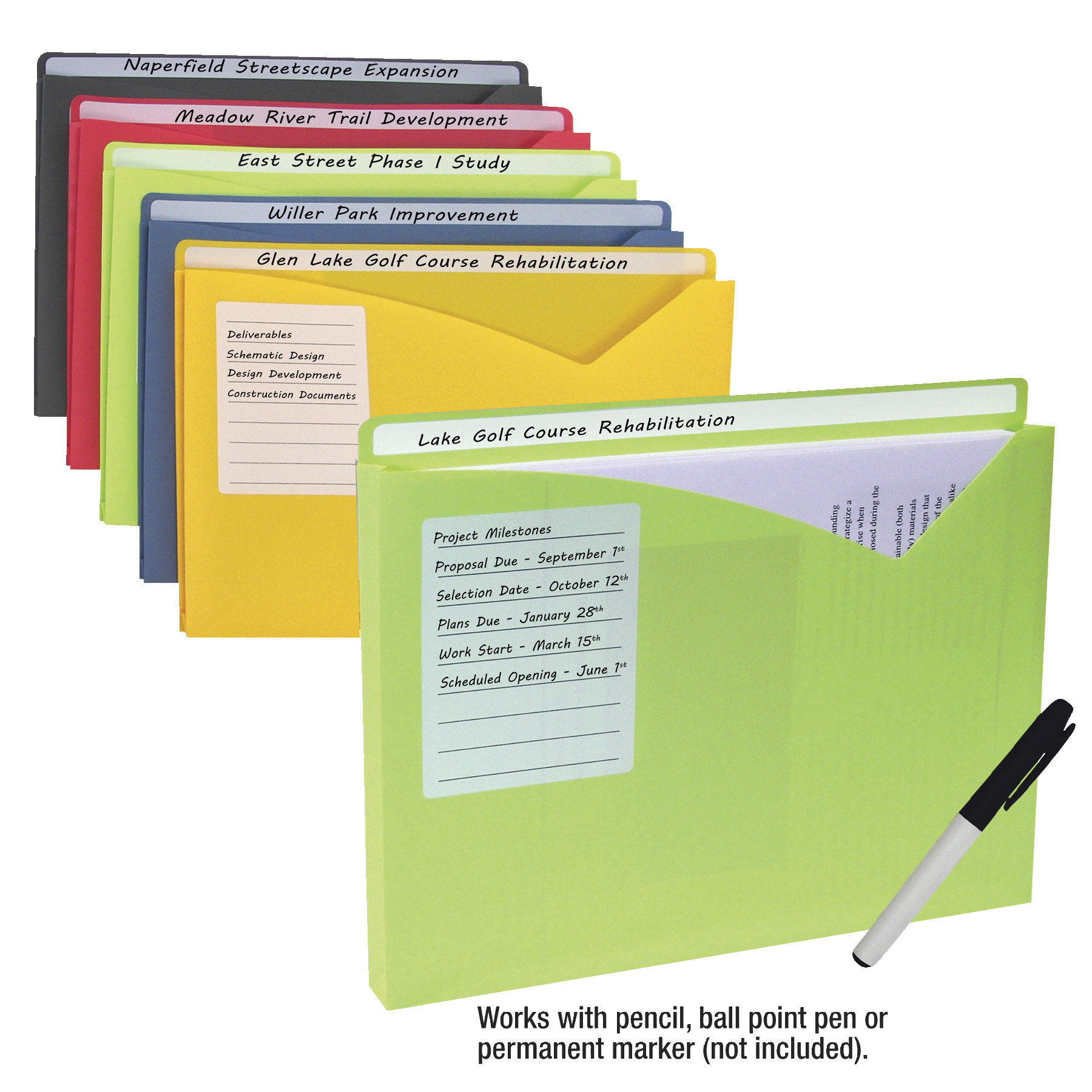 The colorful file folders