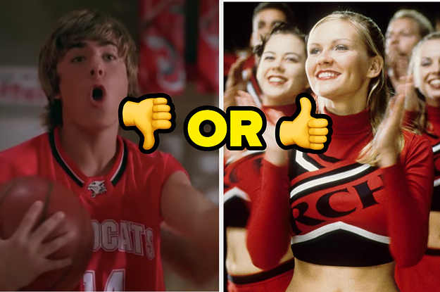 A basketball player is singing on the left, labeled thumbs down with a cheerleader on the right labeled thumbs up and "or" written in the center